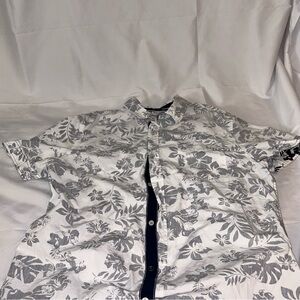 Buffalo David Bitton Gray and White Polo Shirt